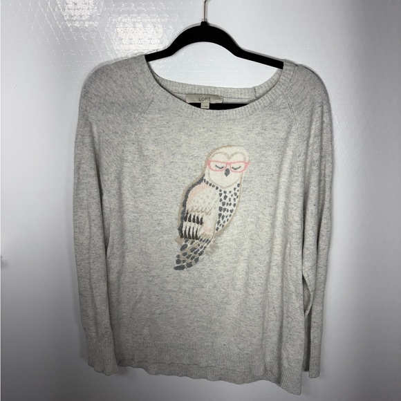 LOFT Tops - LOFT Women's Gray Owl Sweater 433
